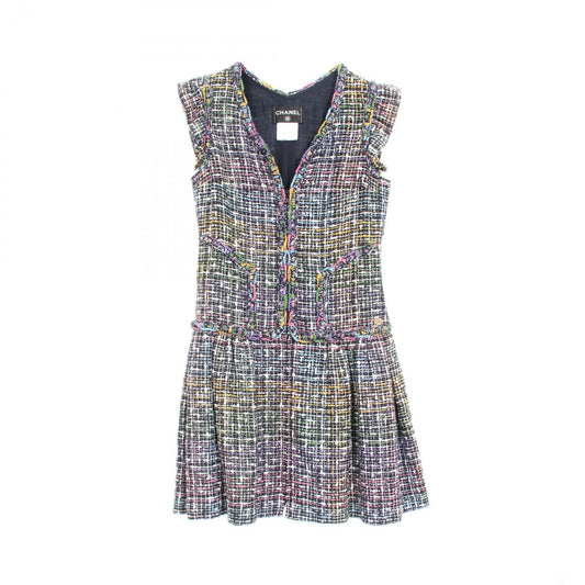 CHANEL Tweed Dress in Black & Multicolor - Timeless Elegance