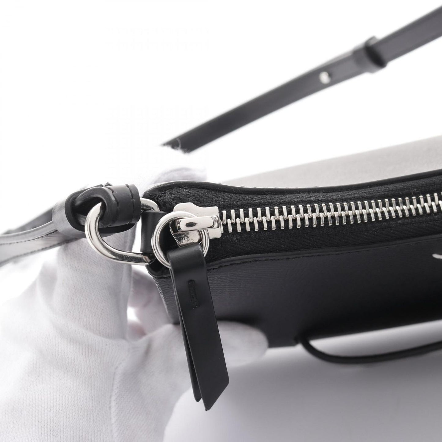 Maison Margiela Snatched Hobo Shoulder Bag - Black Leather