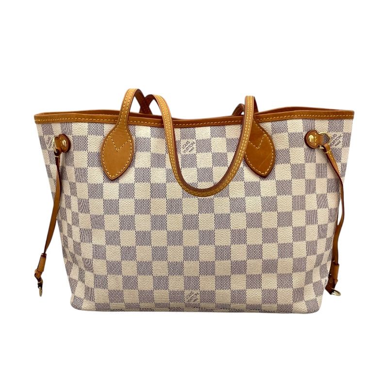 Louis Vuitton Neverfull PM Damier Azur Tote - White