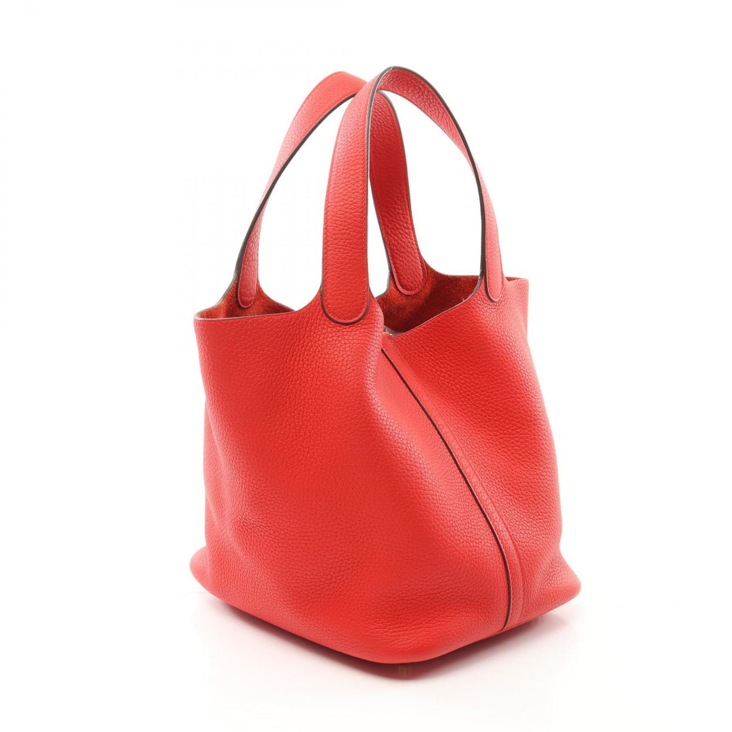 HERMES Picotin Lock MM Handbag in Tomato Red - Exquisite Craftsmanship