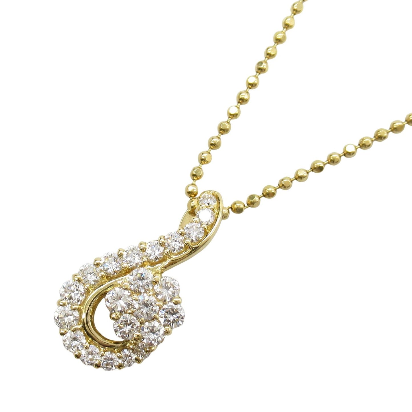 Exquisite K18 Yellow Gold Diamond Necklace - 1.04ct Luxury