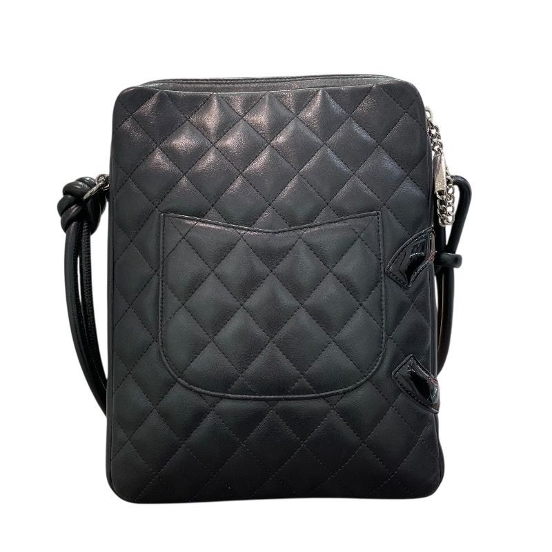 CHANEL Cambon Line Medium Shoulder Bag - Black & Silver Hardware