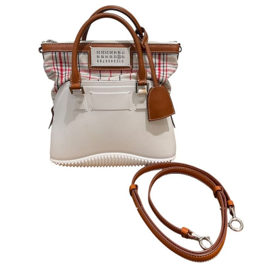 Maison Margiela 5AC Mini White Rubber Canvas Shoulder Bag