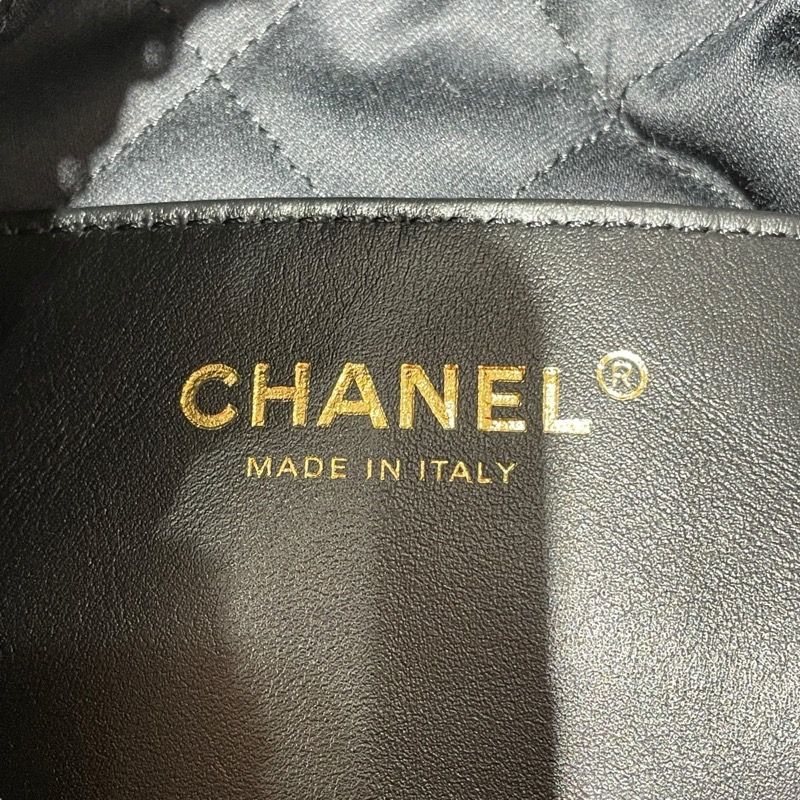 CHANEL Mini 22 Bag in Black & White with Gold Hardware