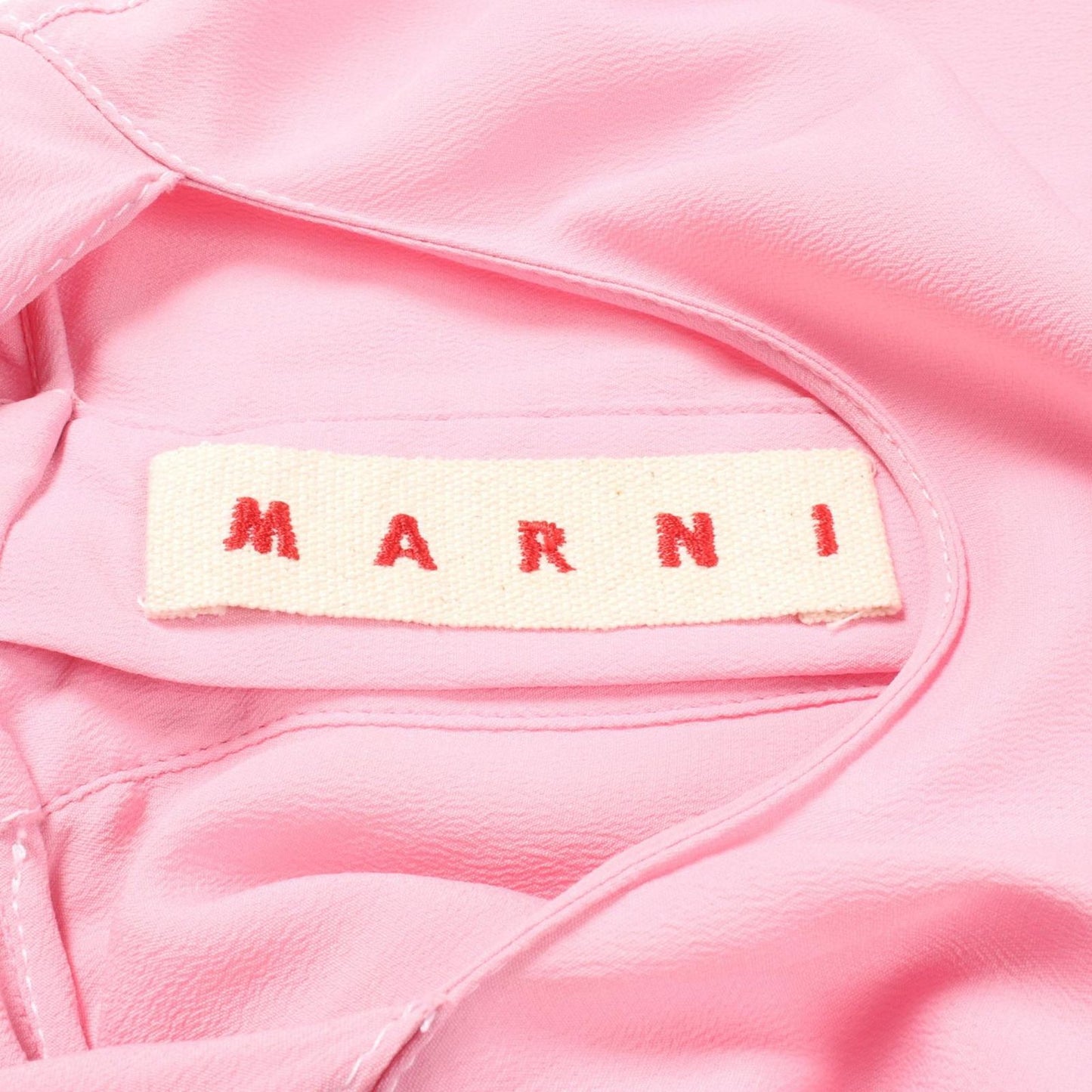 MARNI Silk Wool Dress in Pink & Red - Exquisite Craftsmanship