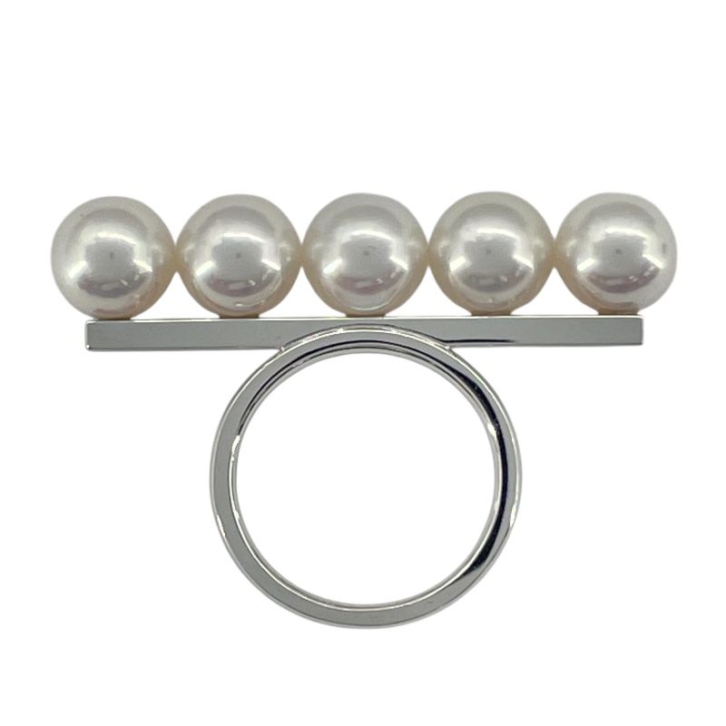 TASAKI Balance Signature Ring in K18WG - Exquisite Pearl Detail