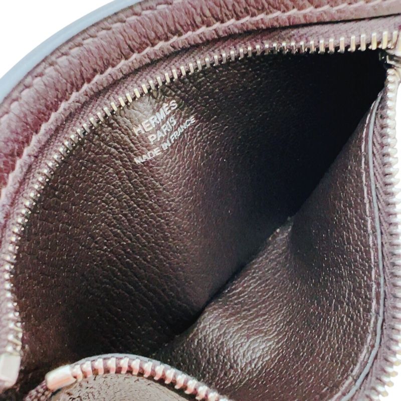 HERMES Zip Zap Porte-Cles ▫L (2008) Chocolat Evercalf Unisex Wallet