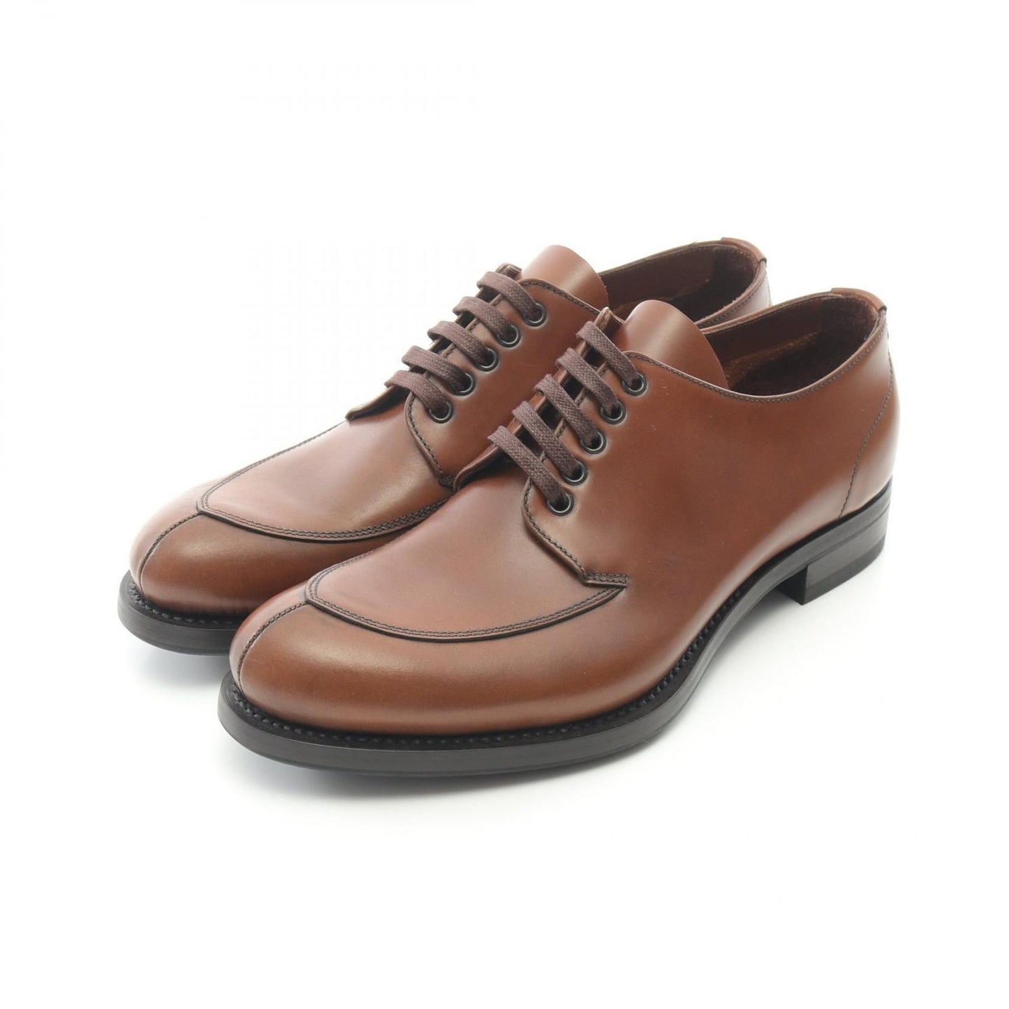 PRADA Brown Leather Dress Shoes - Timeless Elegance