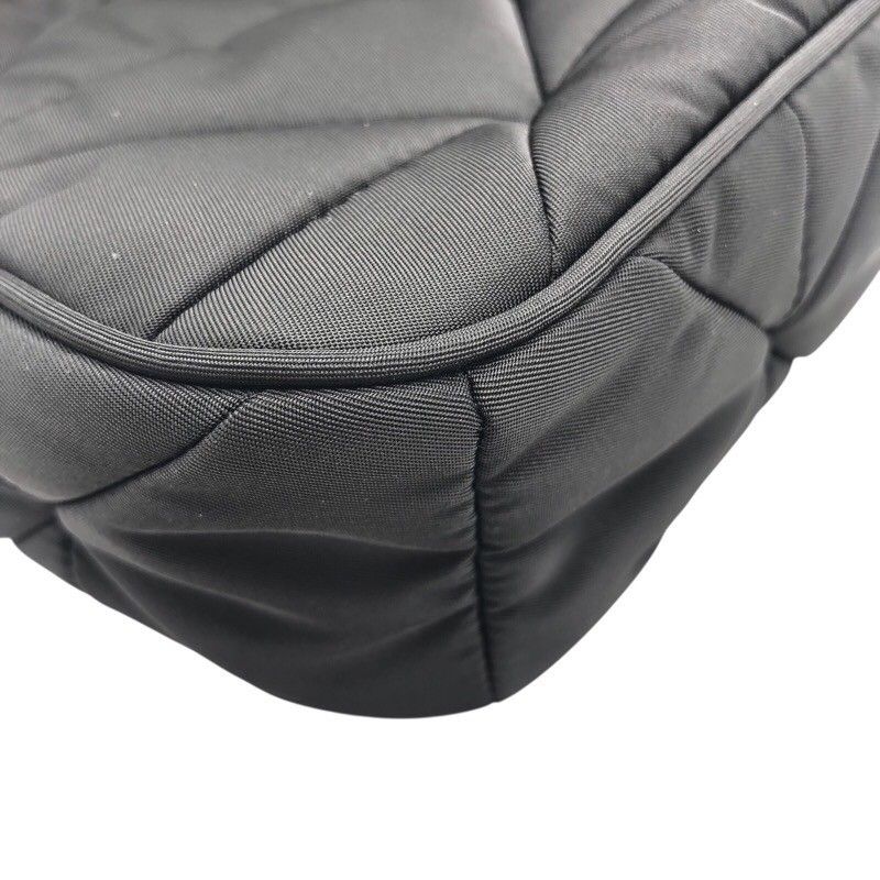PRADA Padded Re-Nylon Shoulder Bag - Black & Silver Hardware