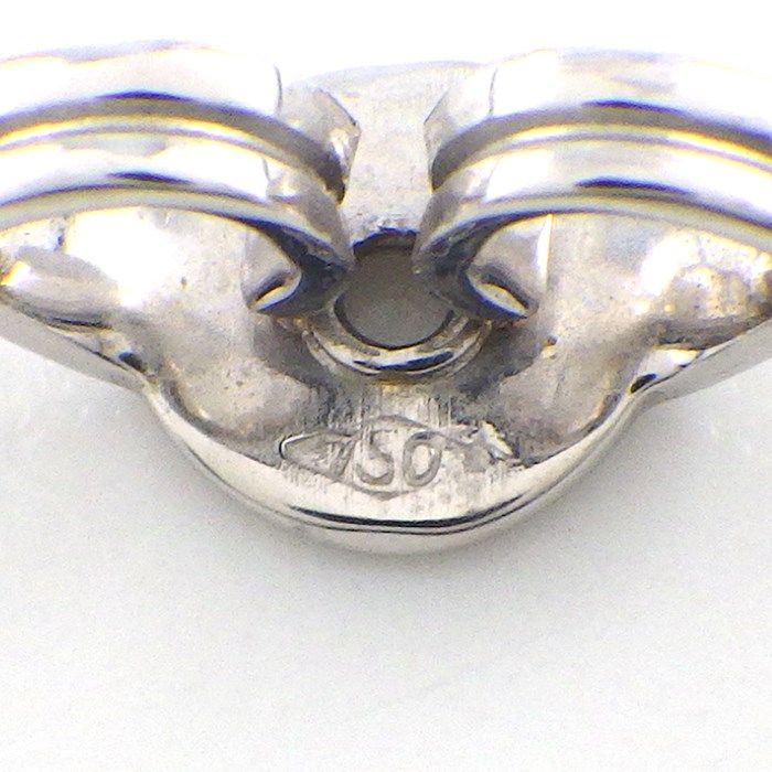 GUCCI G Logo Square Earrings in K18 White Gold - Exquisite Craftsmanship