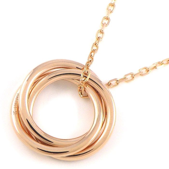 Cartier Trinity Necklace with Pink Sapphire in 18K Rose Gold