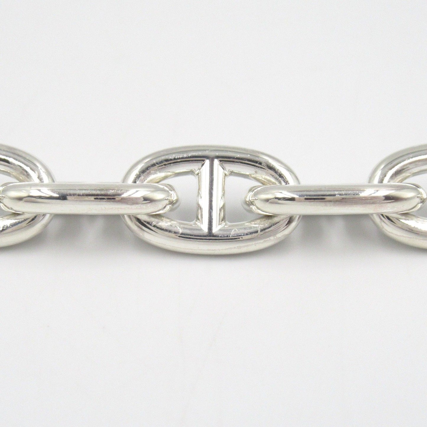 HERMES Silver 925 Chaine d'Ancre MM Bracelet - Exquisite Craftsmanship