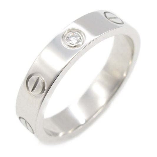 CARTIER Mini Love Ring in 18K White Gold with Diamonds
