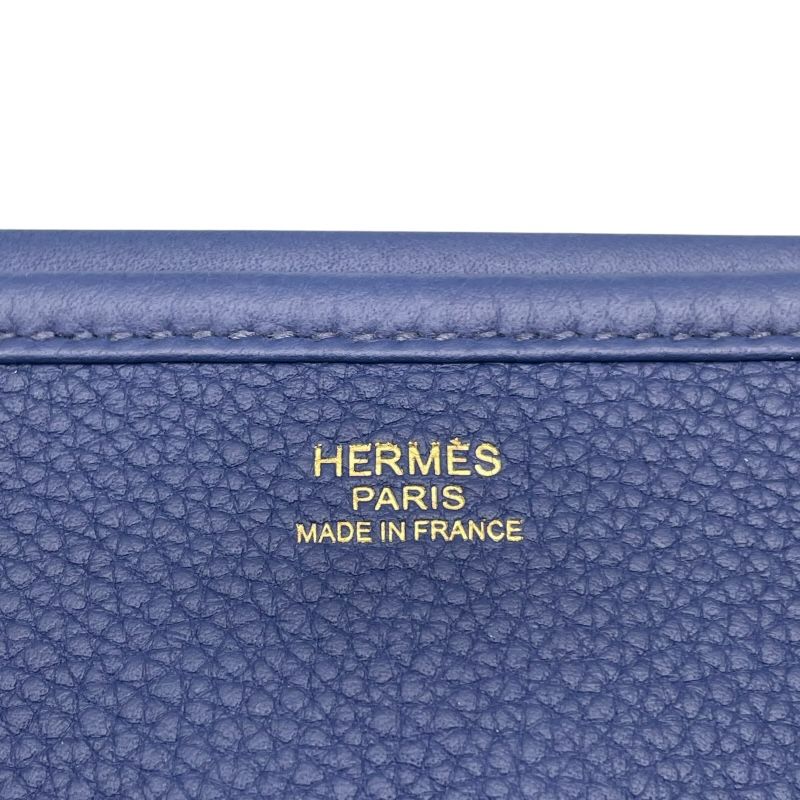 HERMES Evelyne 3GM Z刻 Blue Ankle Togo Shoulder Bag