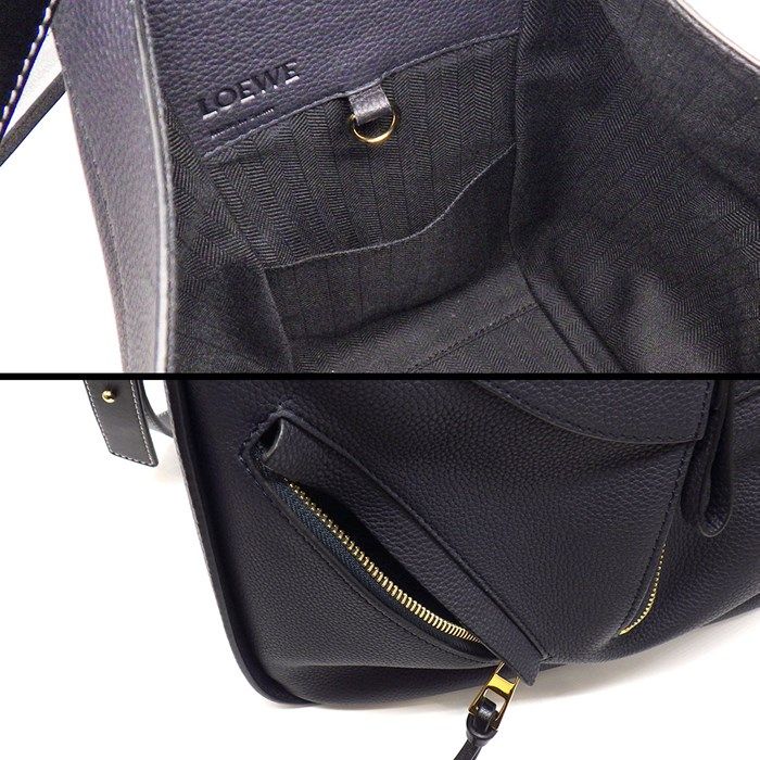 LOEWE Hammock Small Handbag in Midnight Blue - Exquisite Craftsmanship