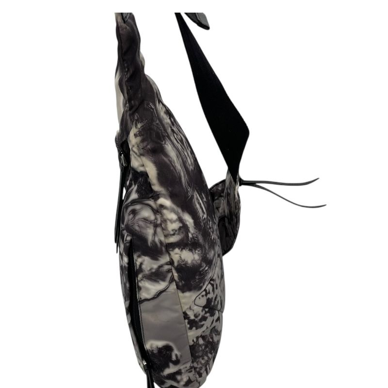 PRADA Nylon Body Bag 2VZ092 in Grey/White - Exclusive Men's Accessory