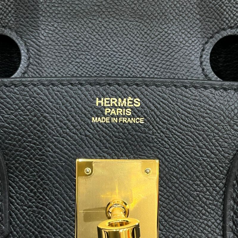 HERMES Birkin 30 D Stamp Black with Silver Hardware - Unused Display Piece