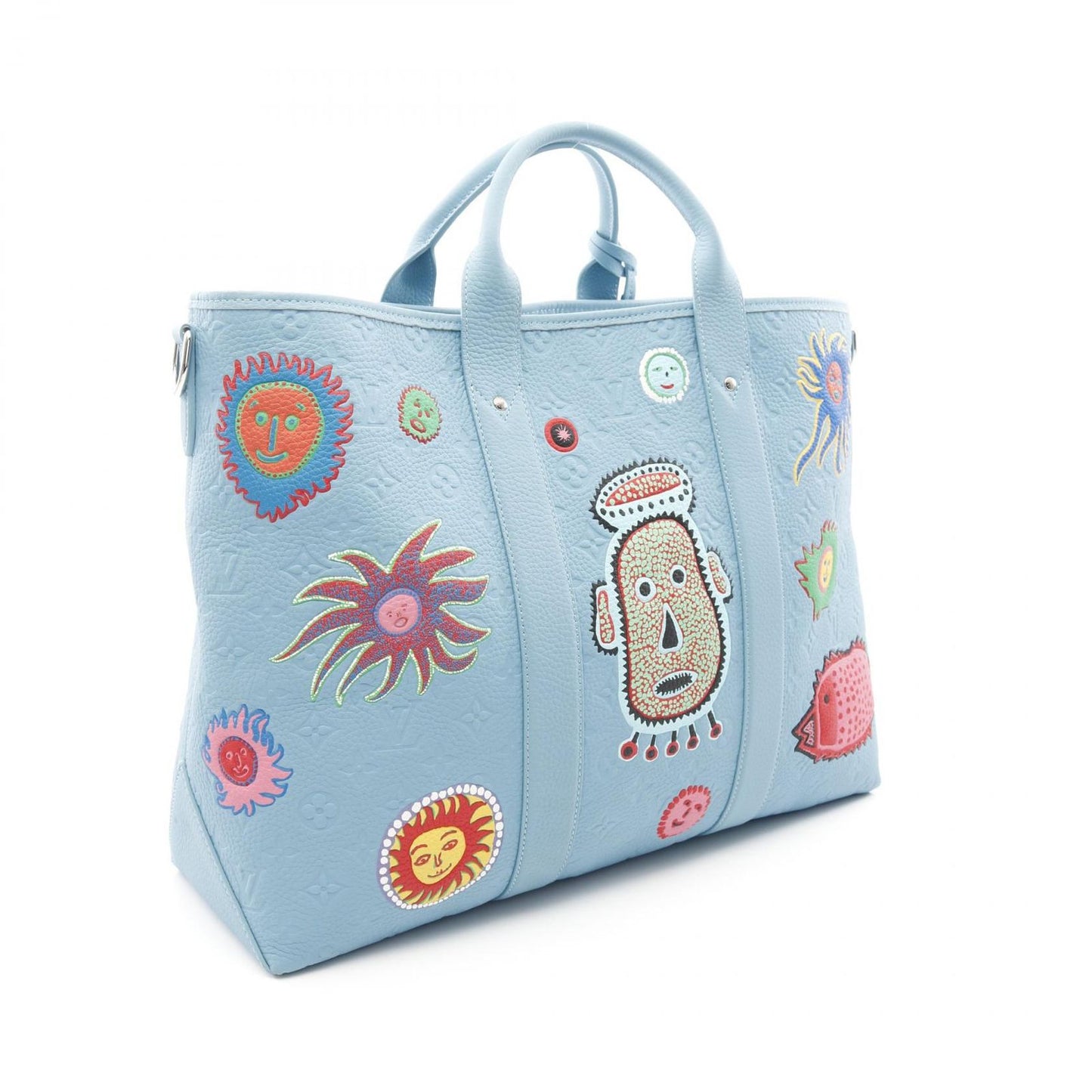 Louis Vuitton x Yayoi Kusama Weekend Tote - Exquisite Blue Leather