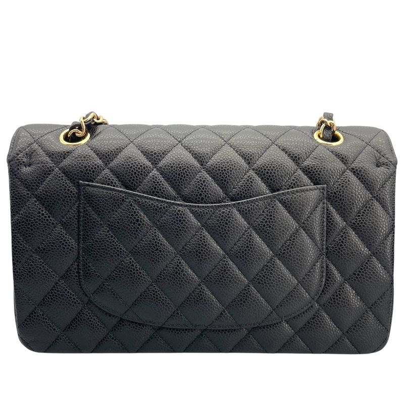 CHANEL Matelassé 25 Black Caviar Leather Shoulder Bag