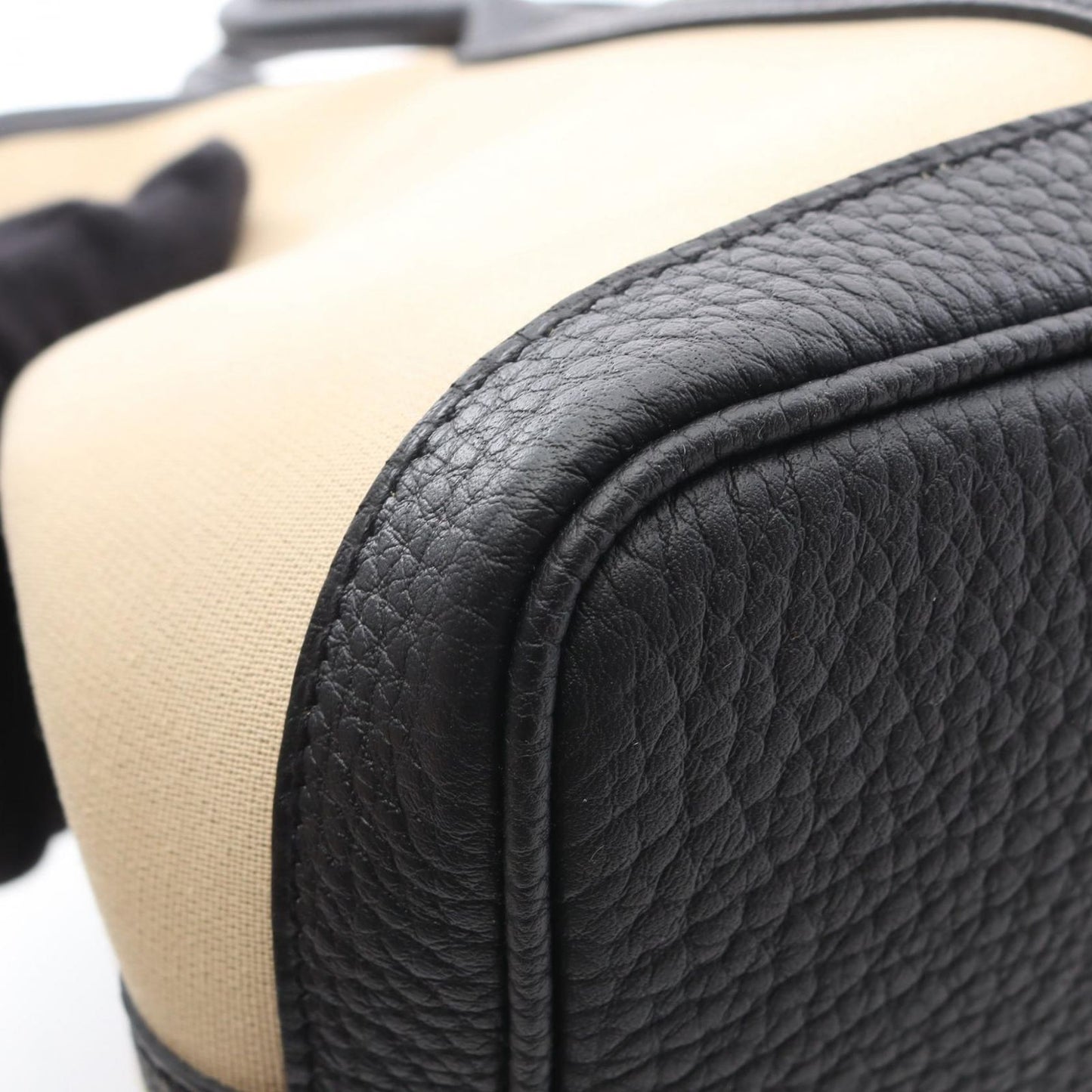 HERMES Garden Party TPM Tote Bag - Trench/Black Canvas & Leather