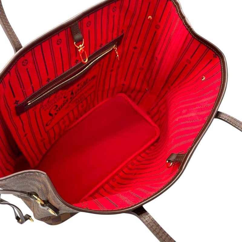 Louis Vuitton Neverfull MM Damier Brown Tote Bag - Timeless Elegance