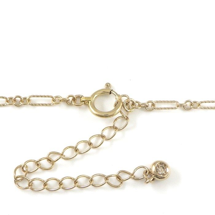 KASHIKEY Cross Motif Necklace with Brown Diamonds in 18K Yellow Gold