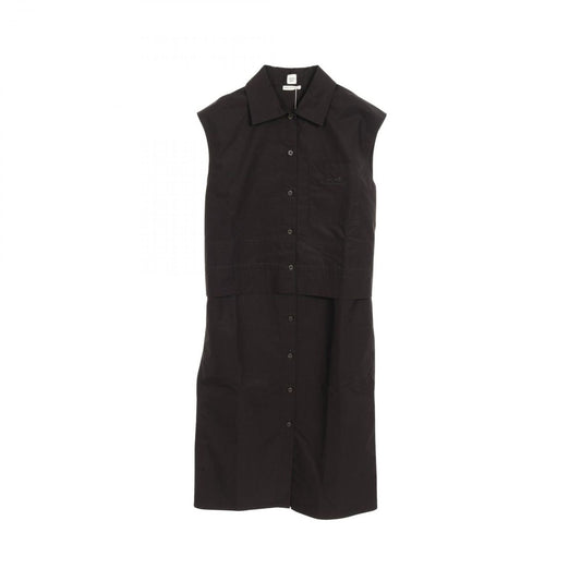 HERMES Black Cotton Carreche Dress - Timeless Elegance