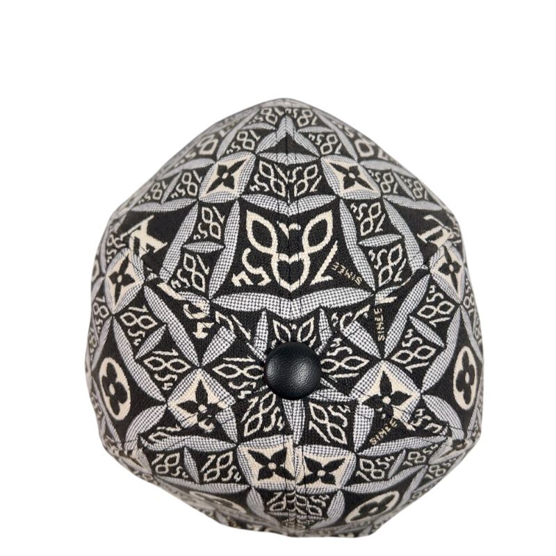 Louis Vuitton 1854 Monogram Cap in Gray with Gold Accents