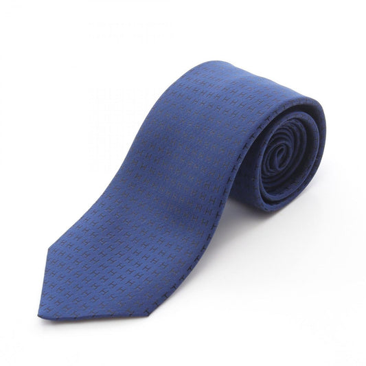 HERMES Silk Tie in H Pattern - Unused Luxury Accessory