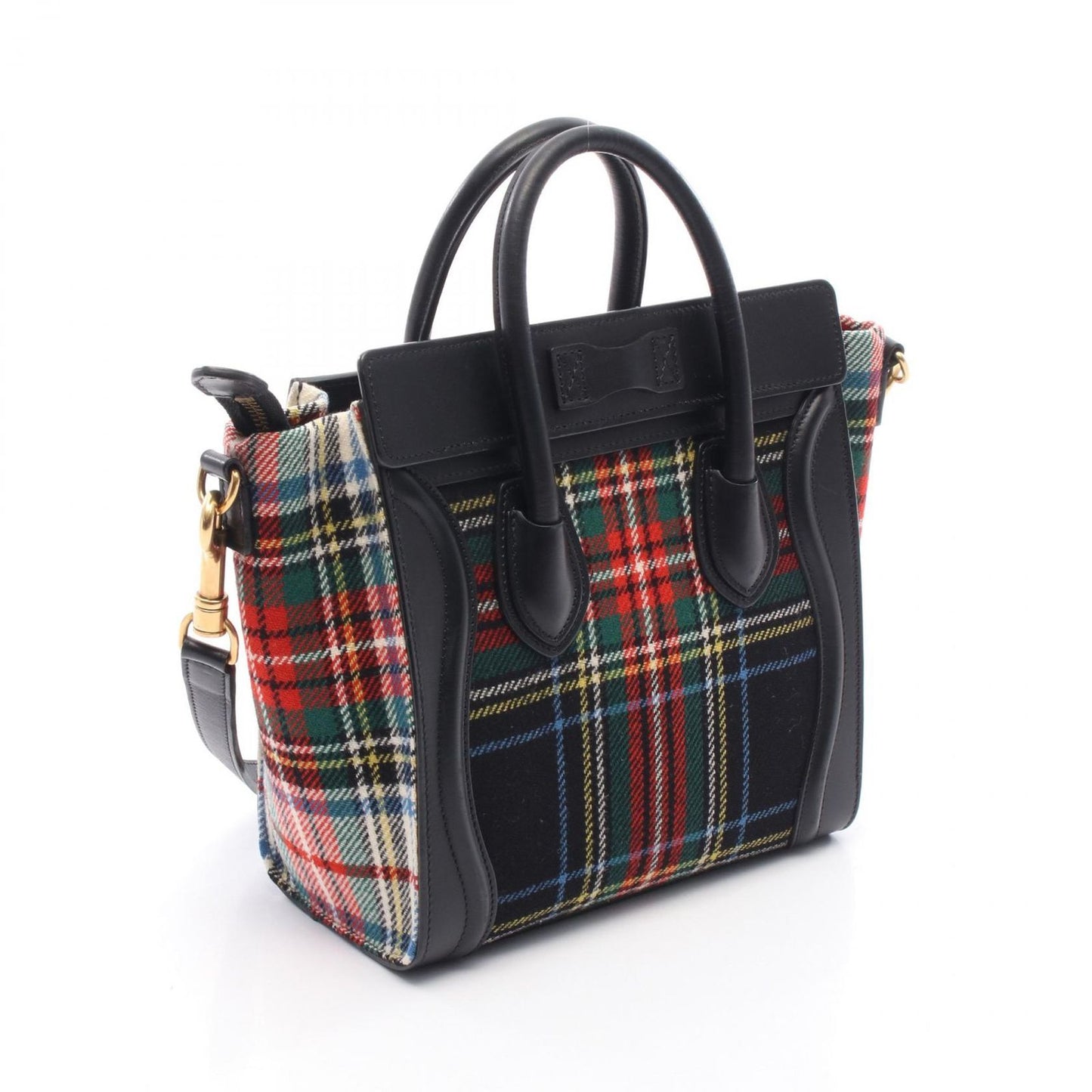 CELINE Luggage Nano Shopper Handbag in Multi/Black Leather