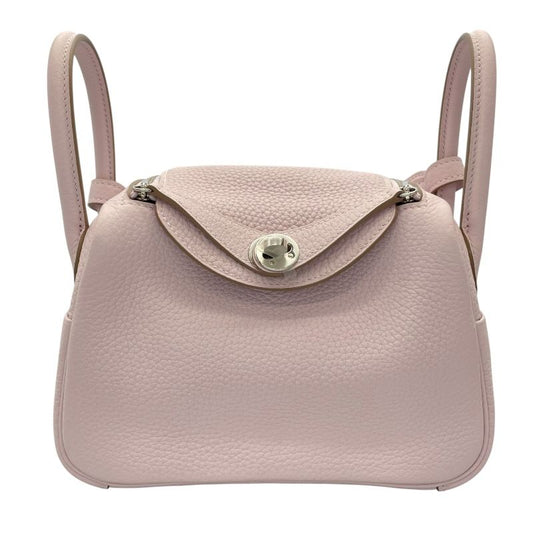 HERMES Lindy Mini Verso in Mauve Vert & New White - 2024 Edition