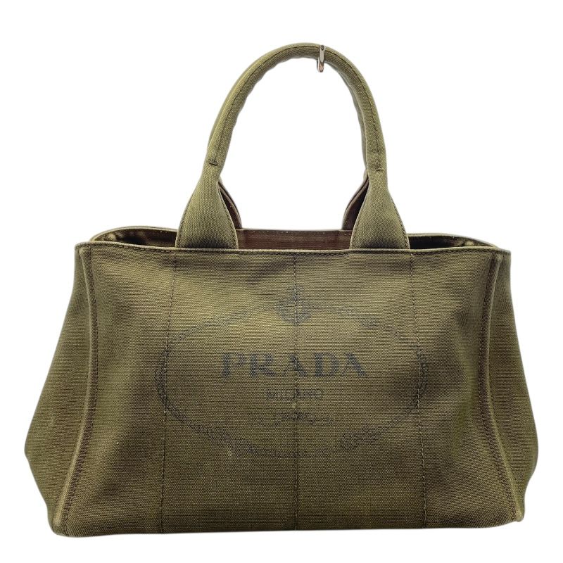 PRADA Canvas Kanapa Tote Bag in Khaki - Timeless Elegance