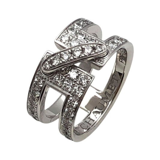CHAUMET Joudrian Diamond Ring in 750WG - Exquisite Silver Elegance