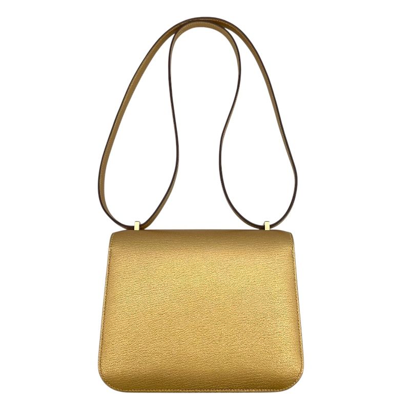 HERMES Constance 3 Mini in Dore Chevre Shiny Leather - Unused