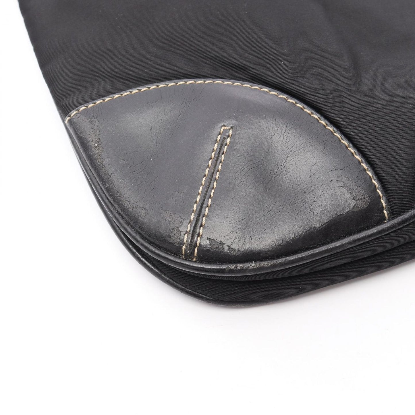 PRADA Black Nylon & Leather Shoulder Bag - Timeless Elegance