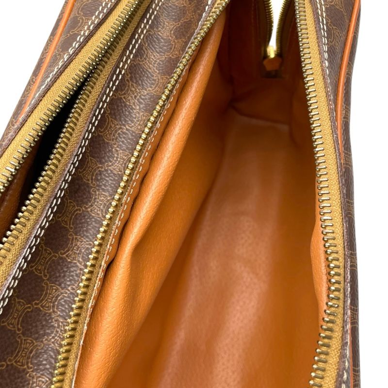 CELINE Macadam Brown PVC Pouch - Timeless Elegance