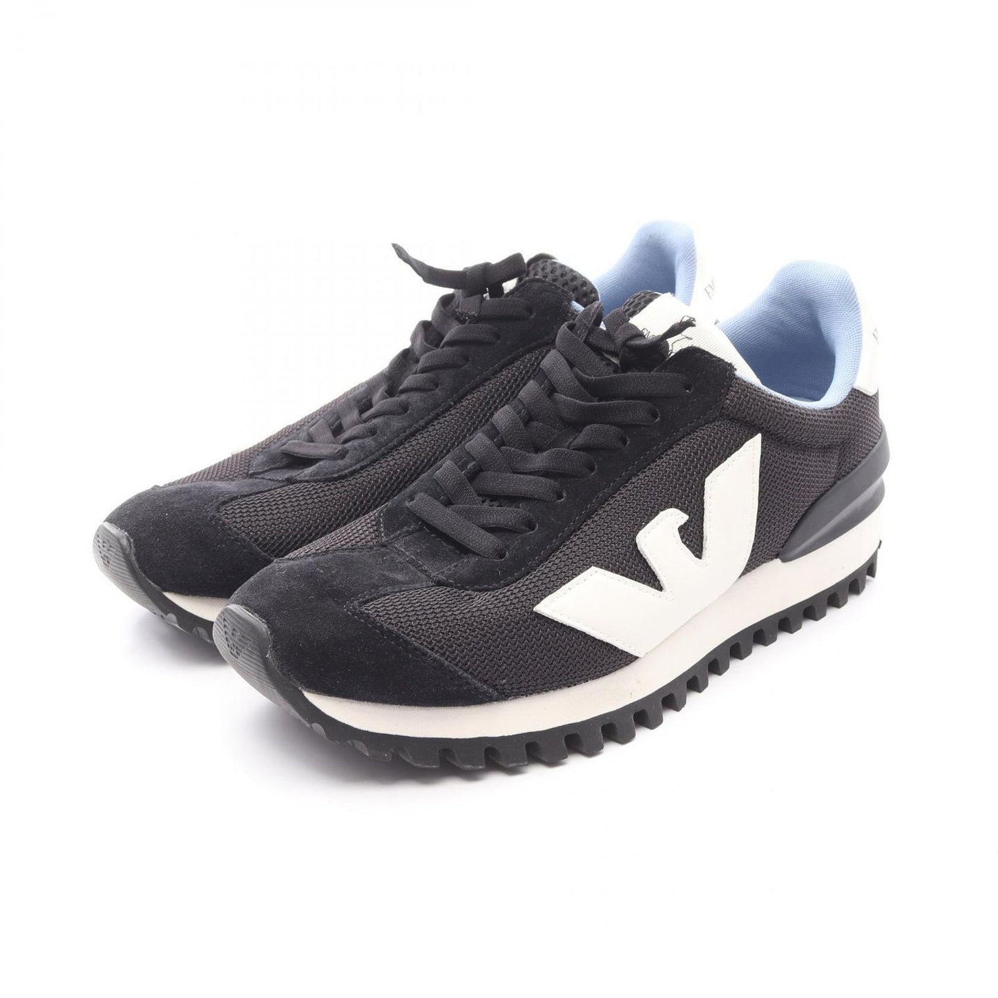 Emporio Armani Black Suede Sneakers - Timeless Elegance