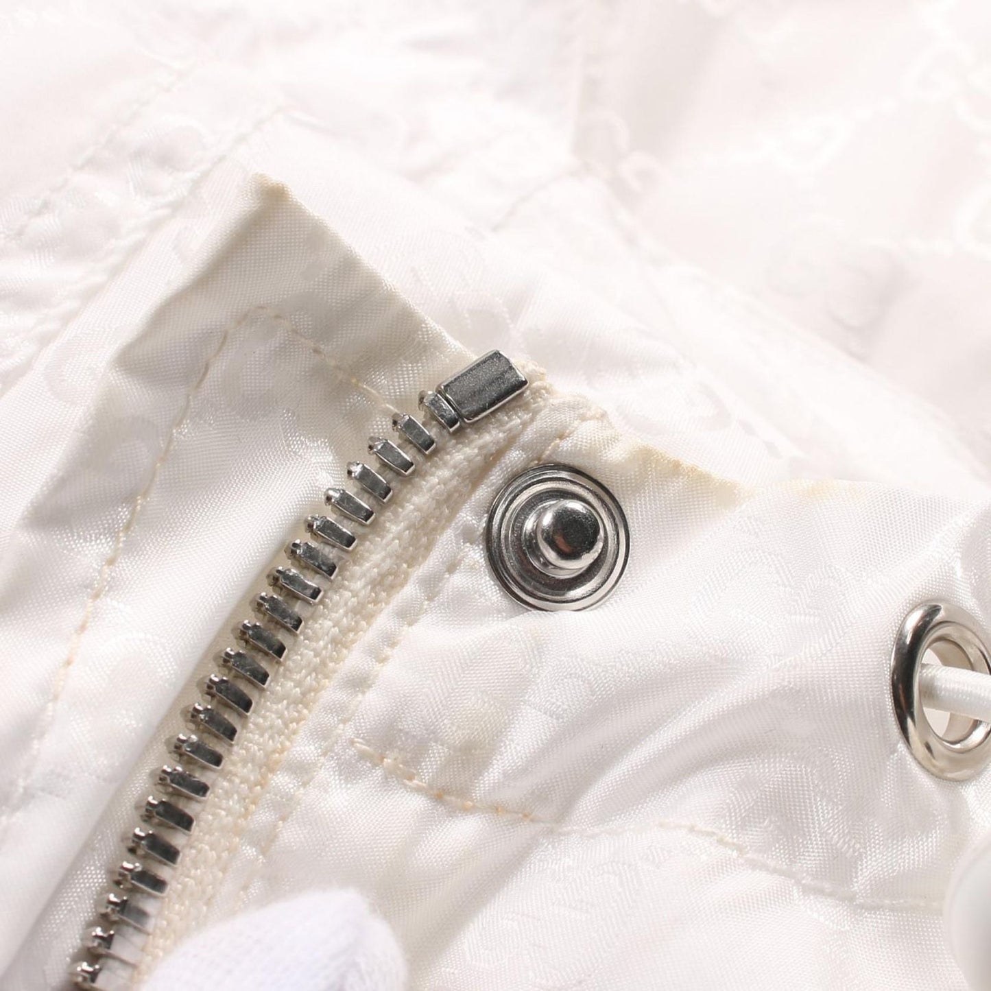 GUCCI GG Pattern Nylon Jacket in White - Timeless Elegance