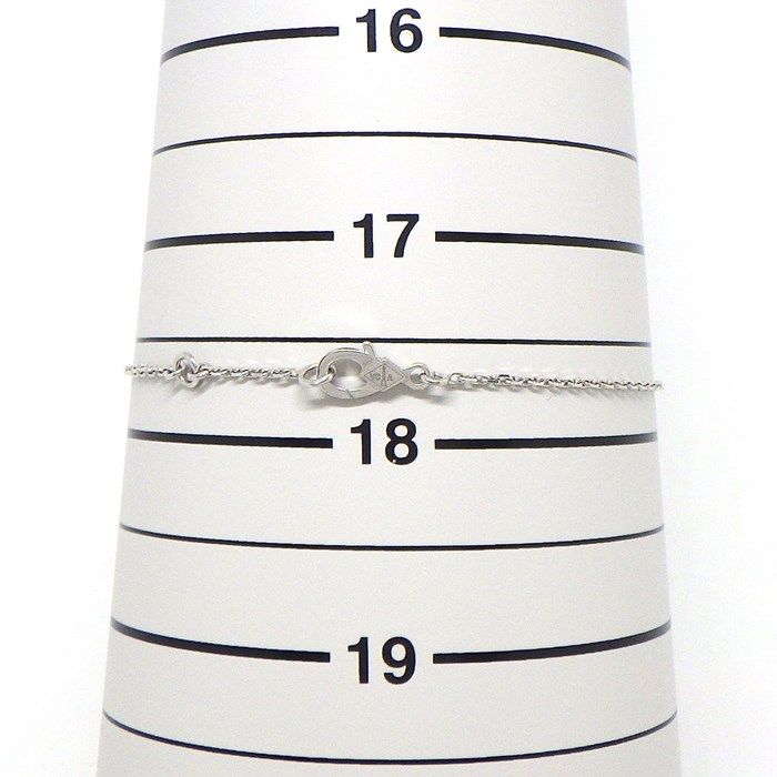 Van Cleef & Arpels Lotus Mini Bracelet in K18 White Gold with Diamonds