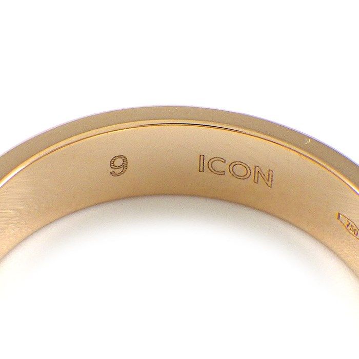 GUCCI Icon Slim GG Logo Ring in K18 Pink Gold - Size 8.5