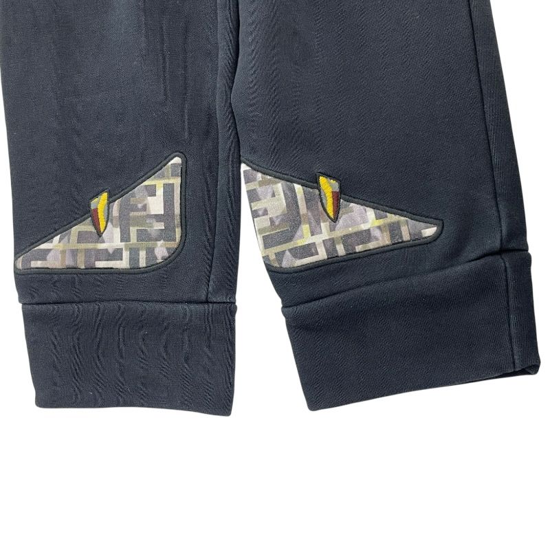 Fendi Monster Sweat Jogger Pants - Black Cotton, Size 44