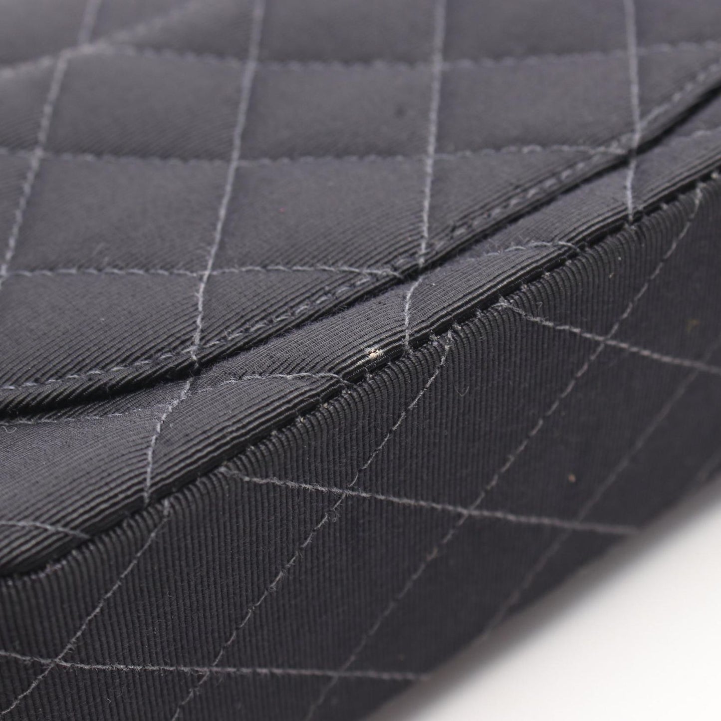 CHANEL Matelassé Single Flap Shoulder Bag - Black Canvas