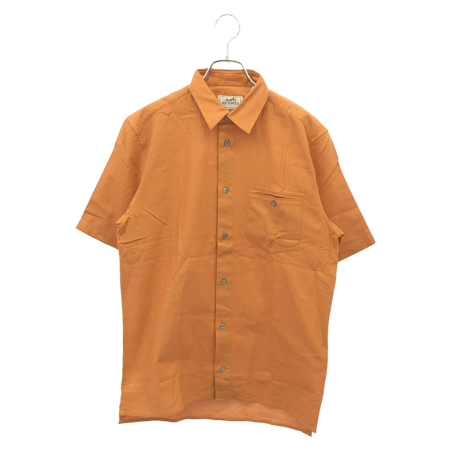 HERMES White Cotton Short Sleeve Shirt - Timeless Elegance