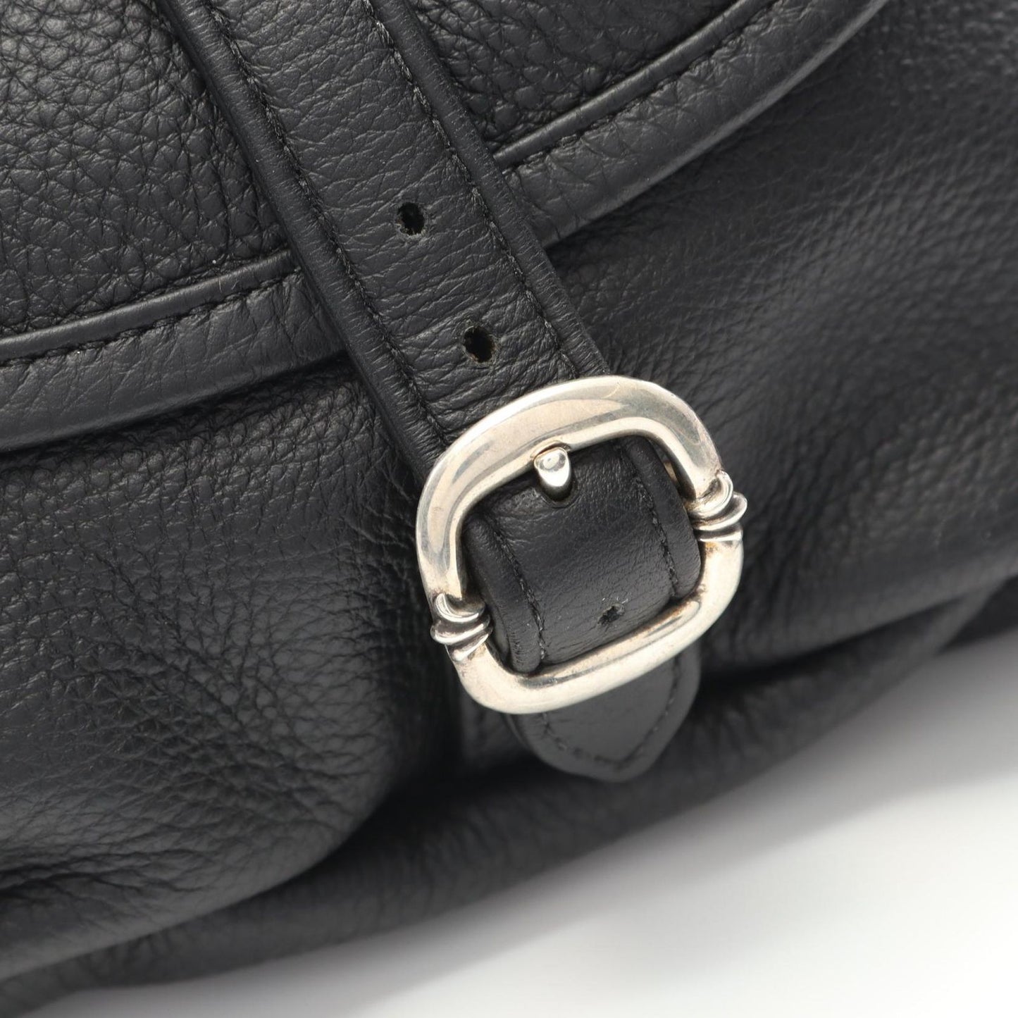 CHROME HEARTS Black Leather Waist Bag - Timeless Elegance