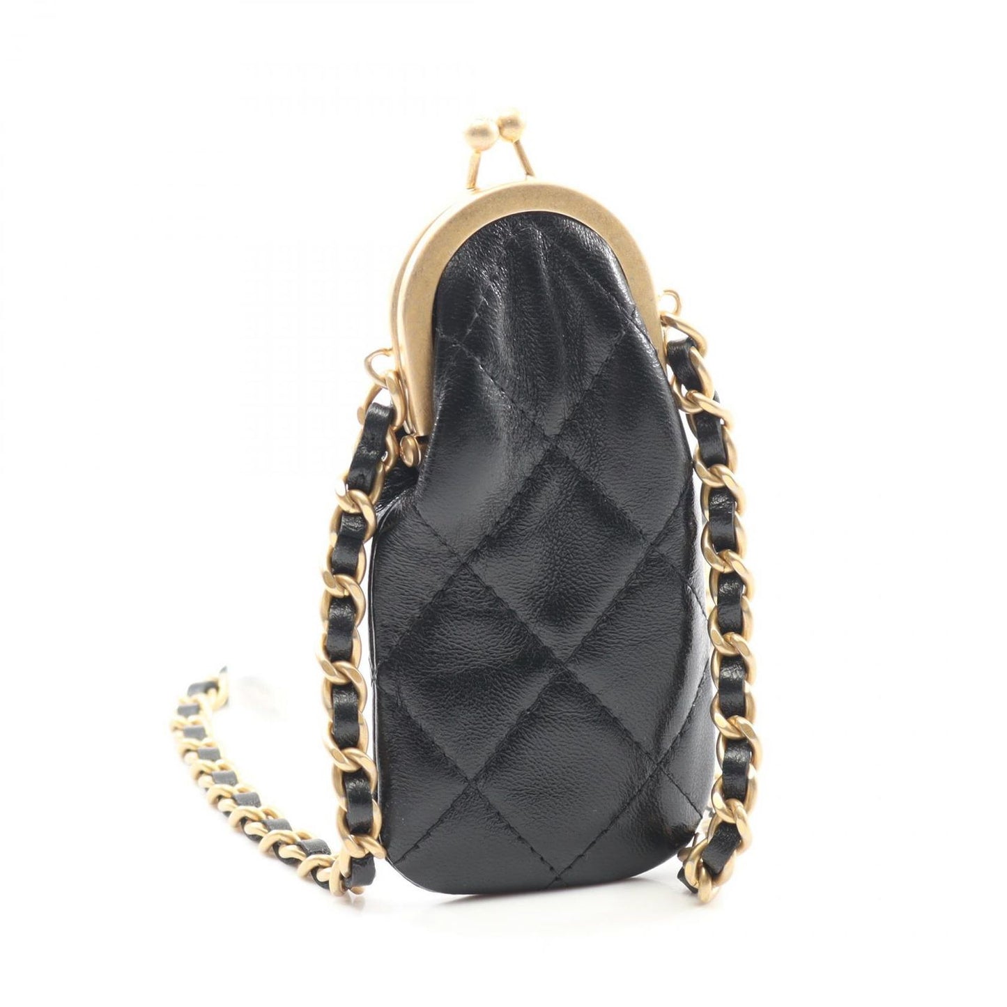 CHANEL Matelassé Lip Case in Black Leather - Exquisite Craftsmanship
