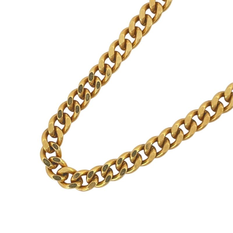 K18 Yellow Gold Double-Sided Single Figaro Necklace - 40cm