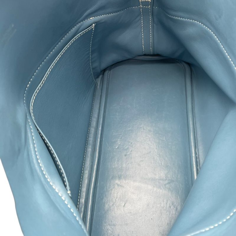 HERMES Bolide 31 in Blue Jean with Silver Hardware - Timeless Elegance