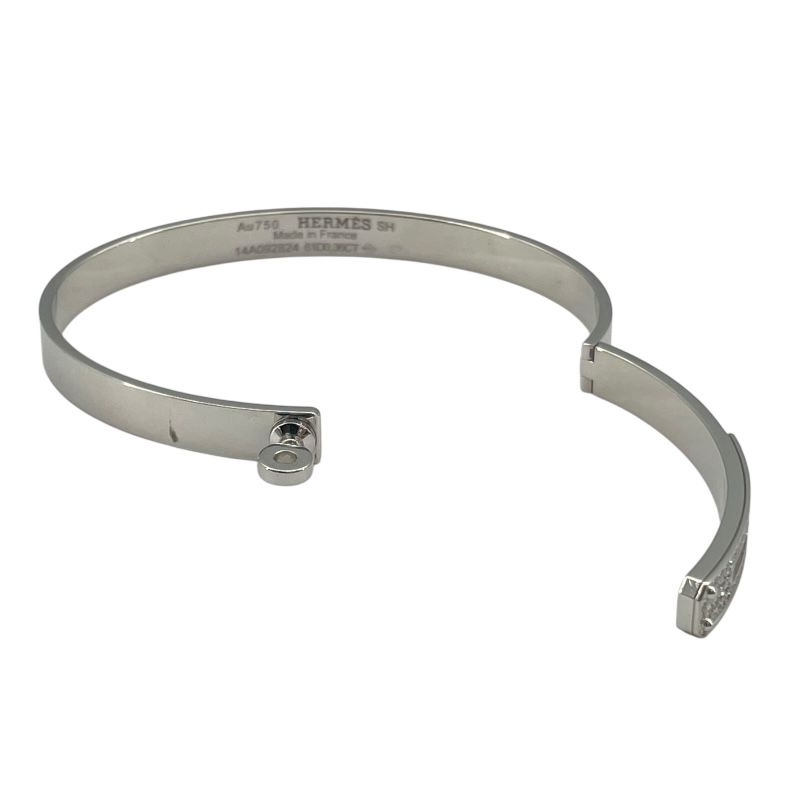 HERMES Kelly Bracelet in K18 White Gold - Exquisite Luxury