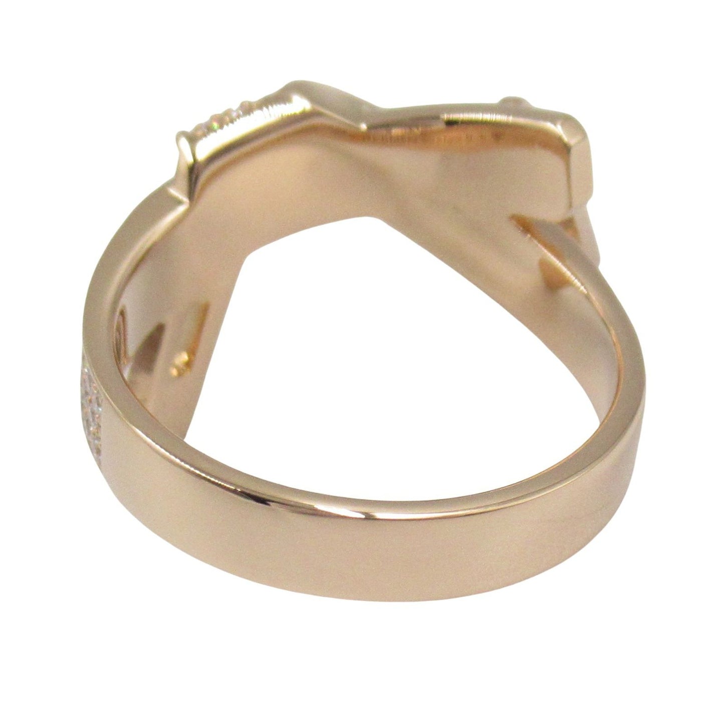 HERMES Kelly Gabrushe K18PG Diamond Ring - Exquisite Elegance