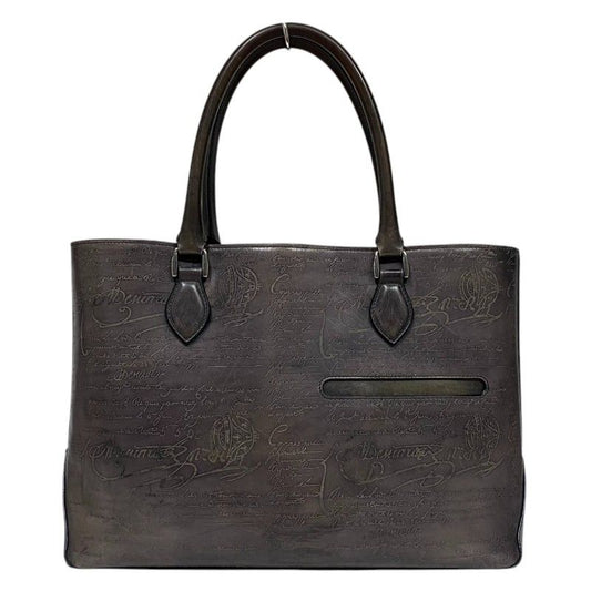 Berluti Trousseau Brown Leather Men's Tote Bag - Timeless Elegance